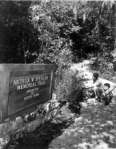 Wayland Stevenson and Harry Walker, Jr. on the nature trail - Marianna, Florida