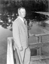 Fred J. Green by the Suwannee River near Fanning Springs, Florida.