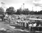 View of the audience attending the rodeo - Bonifay, Florida