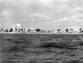 View of Fort Lauderdale Beach from the water.