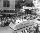 Lions-Rotary-Kiwanis float in the parade at the watermelon festival - Leesburg, Florida