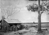 Diorama "My Old Kentucky Home" at Stephen Foster Center's museum - White Springs, Florida.