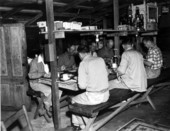 Bear hunters enjoy a meal at Apalachicola National Forest