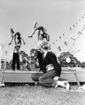 Circus performers for the Sarasota High School Sailor Circus