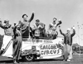 Clown performers at the Sarasota High School Sailor Circus