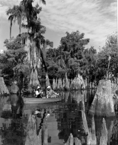 Frances Smith and Colonel Thompson fishing in Dead Lakes at Wewahitchka, Florida.