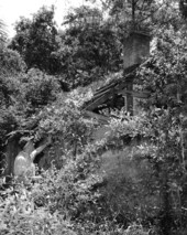 Tabby concrete constructed slave house at the Kingsley Plantation State Park on Fort George Island in Jacksonville, Florida.