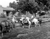 Edward Partin and his children at the Heart Bar Ranch - Kissimmee, Florida