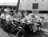 Delegates from the Inter-American Tourism Conference having a luncheon at James Melton Autorama - Hypoluxo, Florida