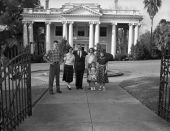 Governor LeRoy Collins and family at old mansion - Tallahassee, Florida.
