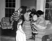 Governor and Mrs. LeRoy Collins with Seminoles at "The Grove" - Tallahassee, Florida.