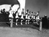 Cheerleaders performing at dedication ceremony - Sanford, Florida