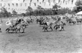 Parade of horses and riders at the rodeo - Kissimmee, Florida .