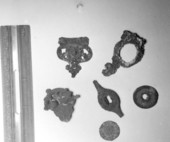 Metal ornaments on display at McKee's Museum of Sunken Treasure - Plantation Key, Florida