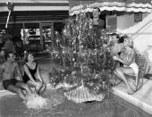 Floating Christmas tree - Fort Lauderdale, Florida.
