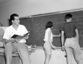 Students participating in class, Glenridge Junior High School - Winter Park, Florida.