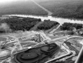 Aerial view of the Gulf power plant - Sneads, Florida