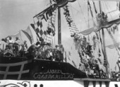The "Jose Gaspar" pirate ship at the Gasparilla Carnival - Tampa, Florida.