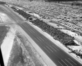 Bird's eye view of the Daytona International Speedway race track - Daytona Beach, Florida