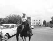 Senator Newman Brackin on horseback - Crestview, Florida