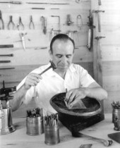 Silversmith at work at the Quadricentennial Festival - Pensacola, Florida