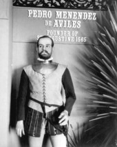 Lifesize wax figure of Pedro Menendez de Aviles - Pensacola, Florida