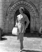 Jeani Kitchens modeling suit at Ancient Spanish Monastery - North Miami Beach, Florida.
