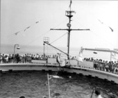 Tourists enjoying a dolphin show at Gulfarium - Fort Walton Beach, Florida