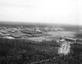 Aerial view of the Chemstrand Corporation chemical plant - Pensacola, Florida.