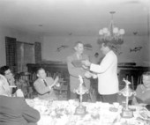 John Felton receiving placque for catching the most bonefish in the World Series of Sport Fishing - Marathon, Florida