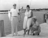 Fishermen and guide with bonefish caught during the World Series of Sport Fishing - Marathon, Florida