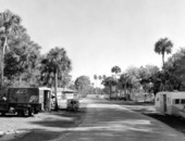 View of camp grounds at the Collier-Seminole State Park - Collier County, Florida.