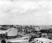 Bird's eyeview of a shrimp fleet - Key West, Florida.