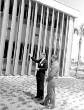 James E. Pound and Mayor Buchanan at the Hilliard Air Traffic Control Center - Hilliard, Florida