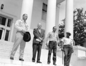 Spanish Trail riders in Tallahassee with Secretary of State R. A. Gray