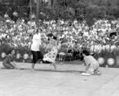 Filipino dancers perform before a crowd at the Florida Folk Festival - White Springs, Florida