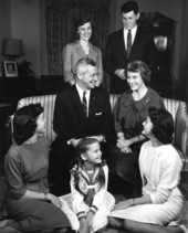 Governor LeRoy Collins surrounded by his family at the Governor's Mansion - Tallahassee, Florida.