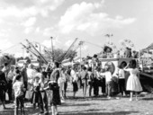 Crowds waiting for rides at the North Florida Fair - Tallahassee, Florida