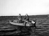 Wes Lees and Harold Philips displaying their catch of speckled trout - Spring Creek, Florida