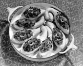 A plate of stuffed squash on the table - Tallahassee, Florida