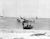 The landing of De Soto on the beach during the De Soto Pageant- Bradenton, Florida.