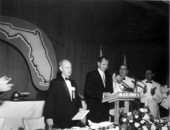Governor Farris Bryant and U.S. Senator George Smathers at 4th annual Governor's Military Appreciation Dinner.