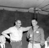 Braden Ball and Vice Admiral Fitzhugh Lee at Braden Ball's 6th annual open-ranch party - Pensacola, Florida.