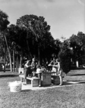 Family enjoys a picnic at a wayside park - Hernando County, Florida