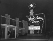 Holiday Inn with sign for Disney World - Orlando, Florida.