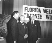 Roy Disney with friends at press conference - Orlando, Florida