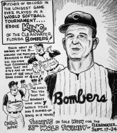 Poster advertising the 33rd World Softball Tournament in Clearwater.