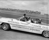 The official pace car and passengers at the Speed race in Fourth of July - Daytona Beach, Florida