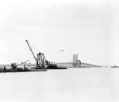 Construction of new bridge to Sanibel Island.