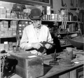 Man with pistol revolver at the oldest store - Saint Augustine, Florida